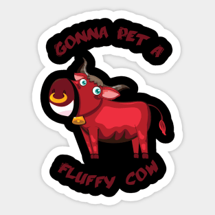 Fluffy cow Sticker